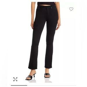 PAIGE Manhattan High Rise Slim Bootcut Jeans in Black Shadow